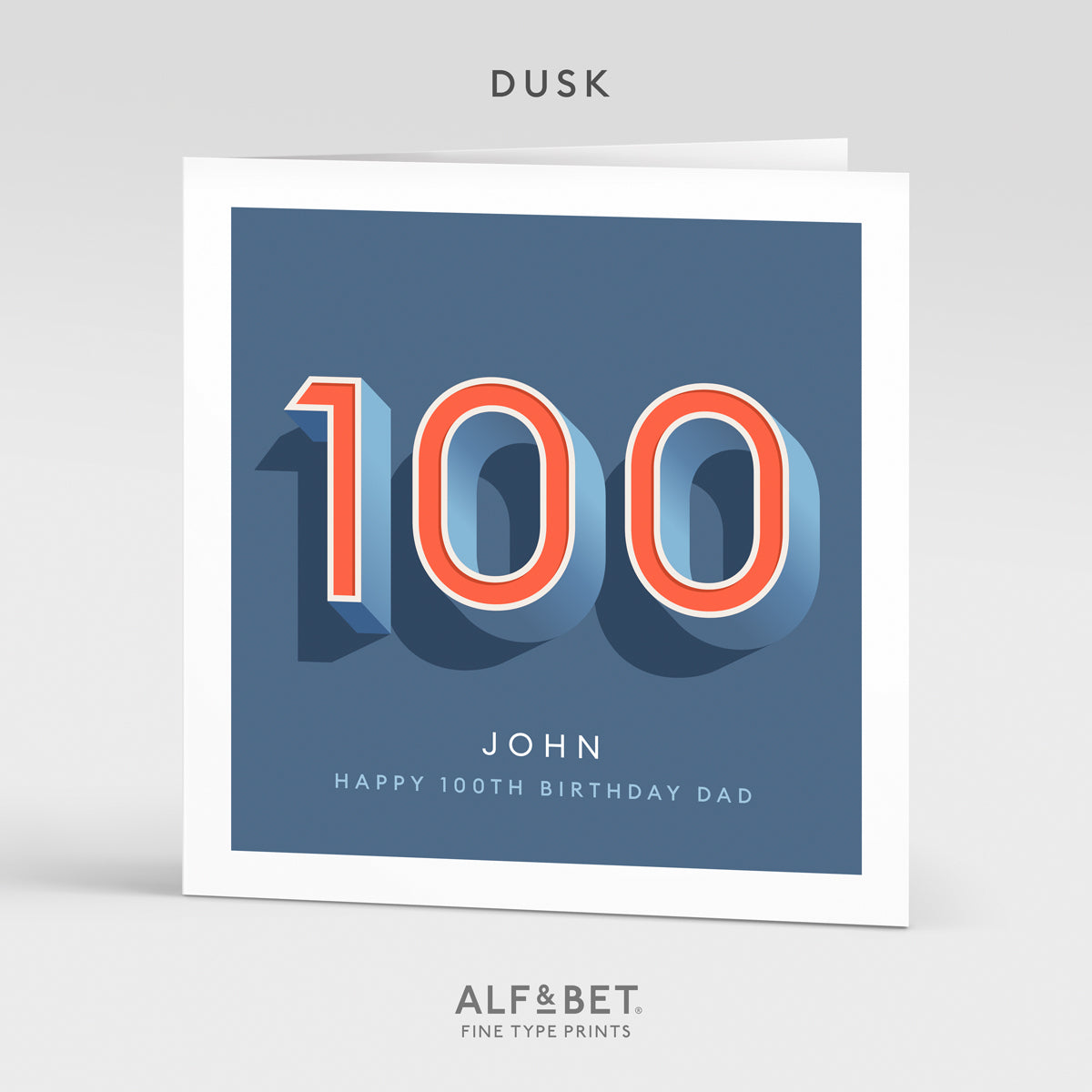 Personalised 100th Birthday Card