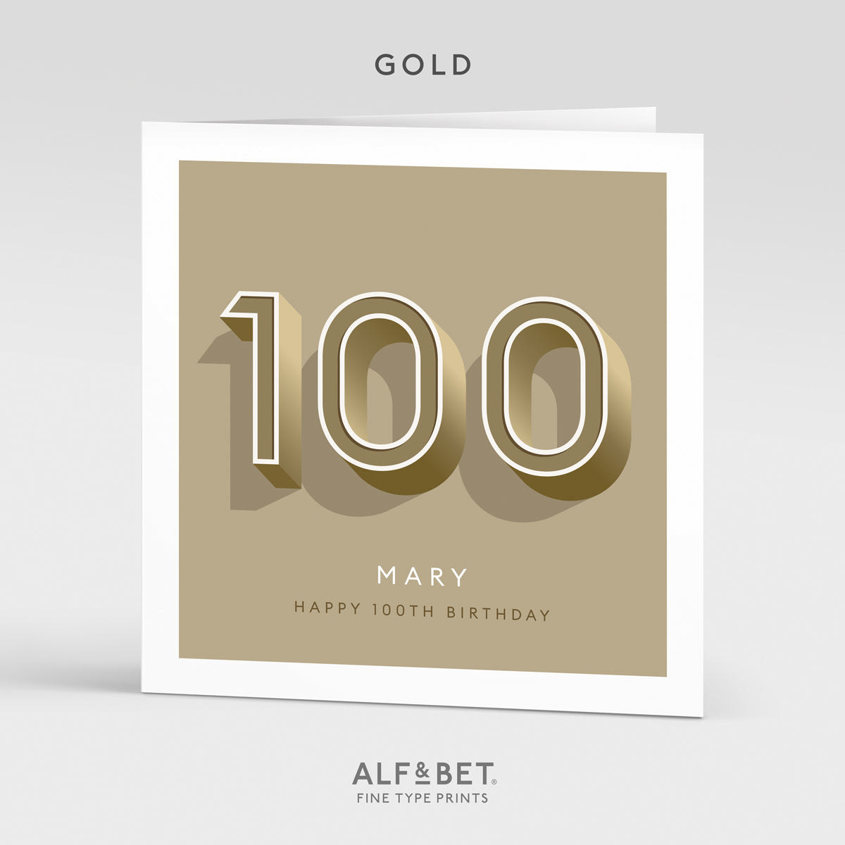 Personalised 100th Birthday Card