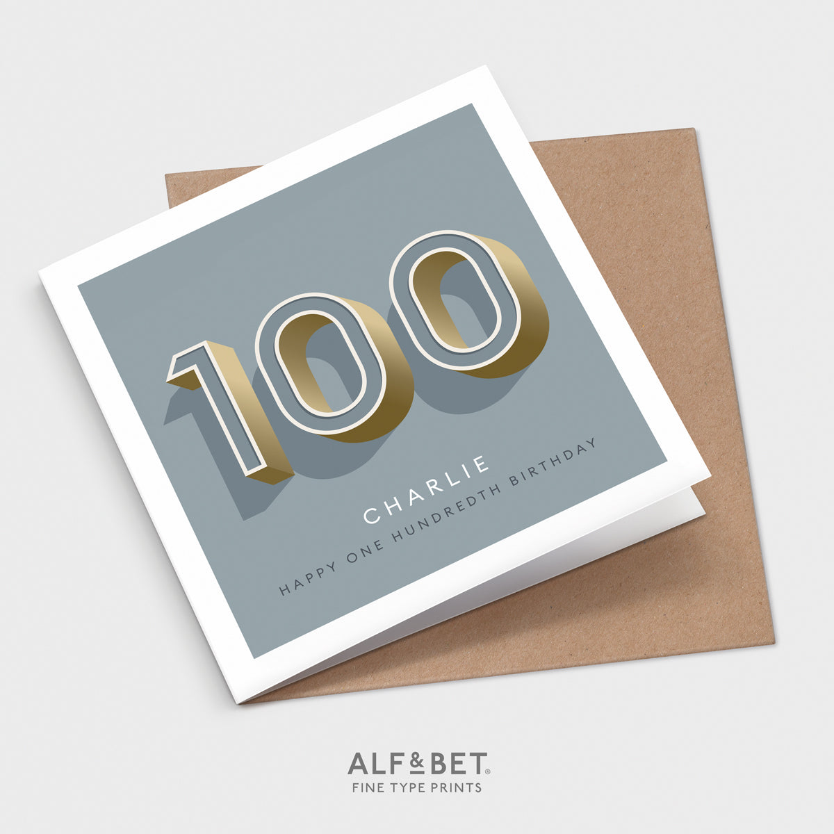 Personalised 100th Birthday Card