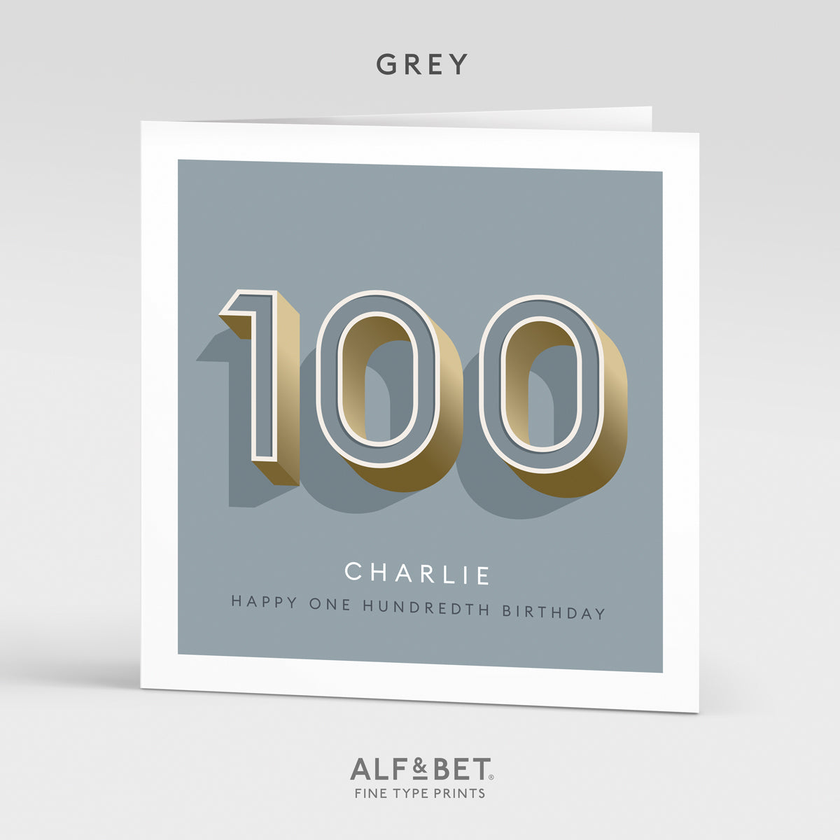 Personalised 100th Birthday Card