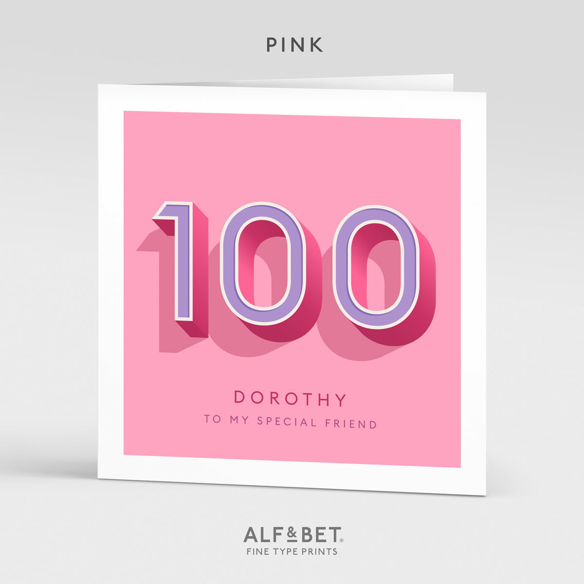 Personalised 100th Birthday Card