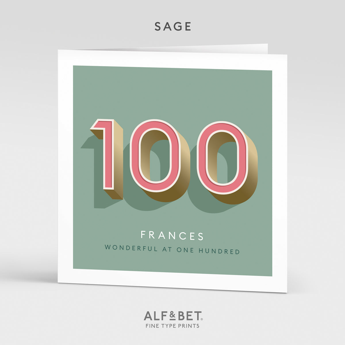 Personalised 100th Birthday Card