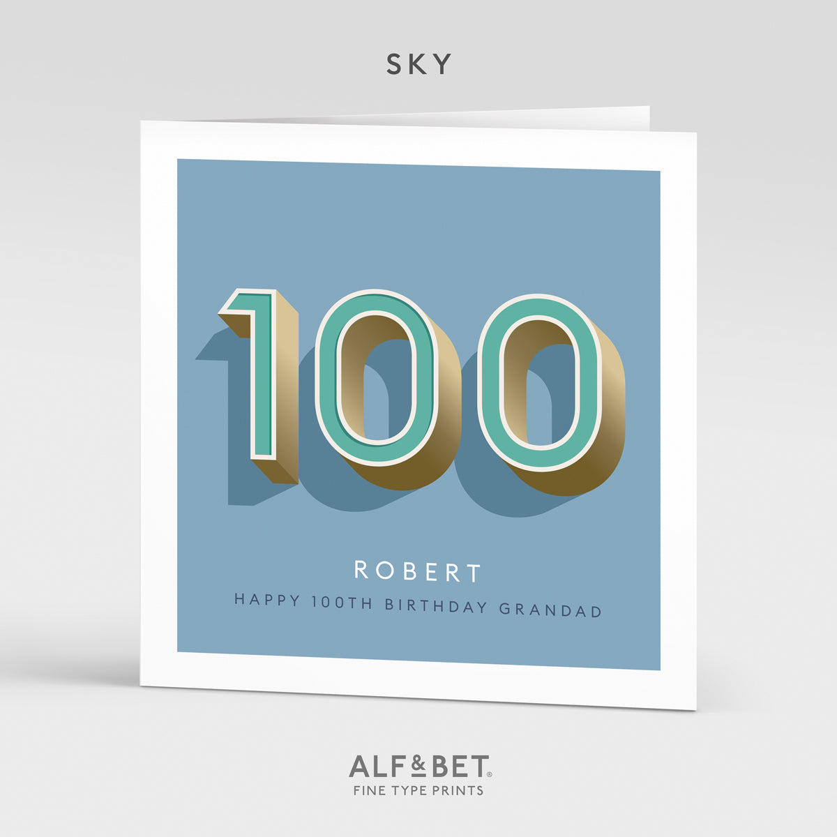 Personalised 100th Birthday Card
