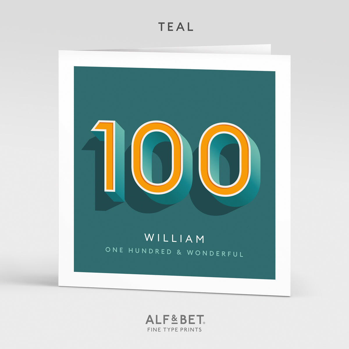 Personalised 100th Birthday Card