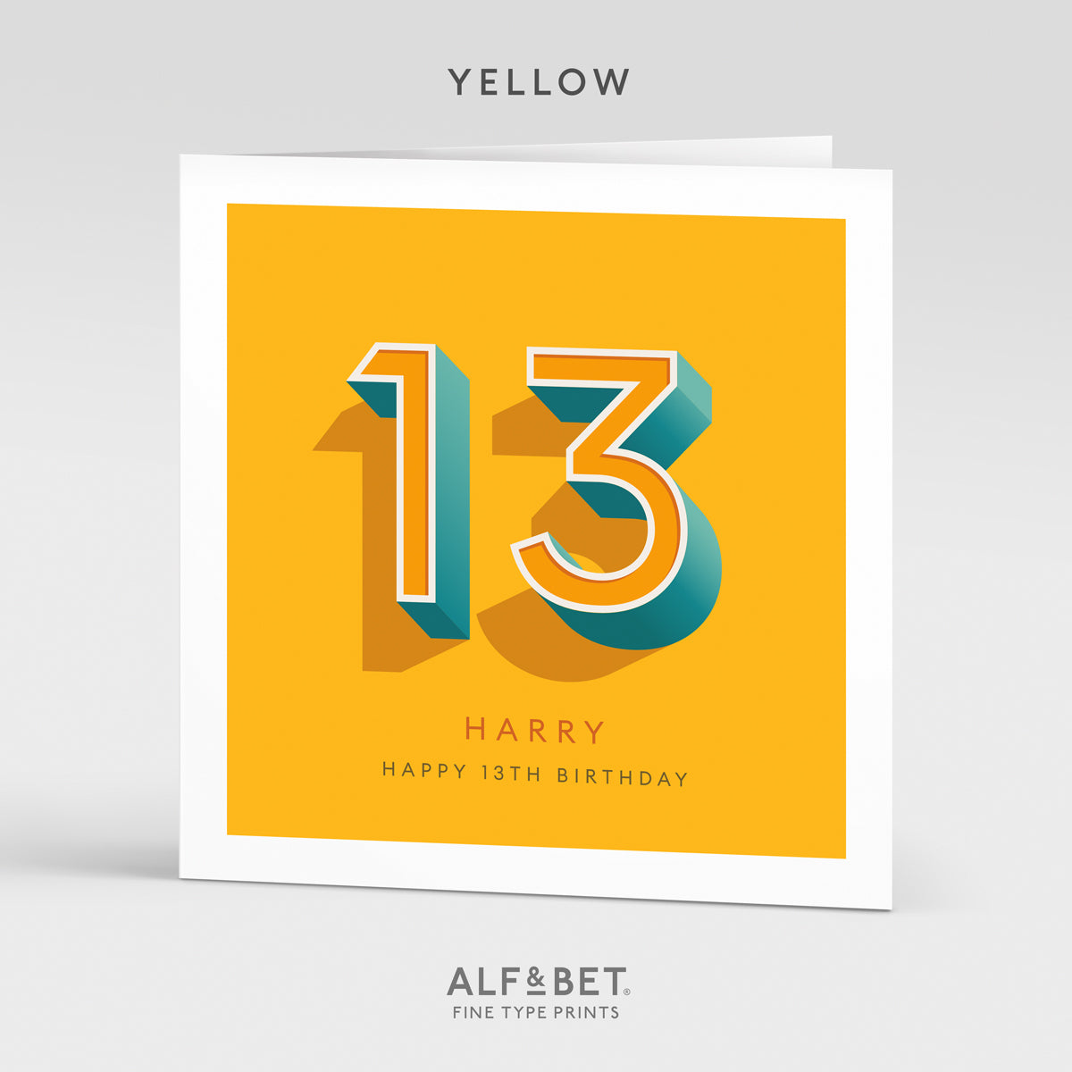 Personalised 13th Birthday Card