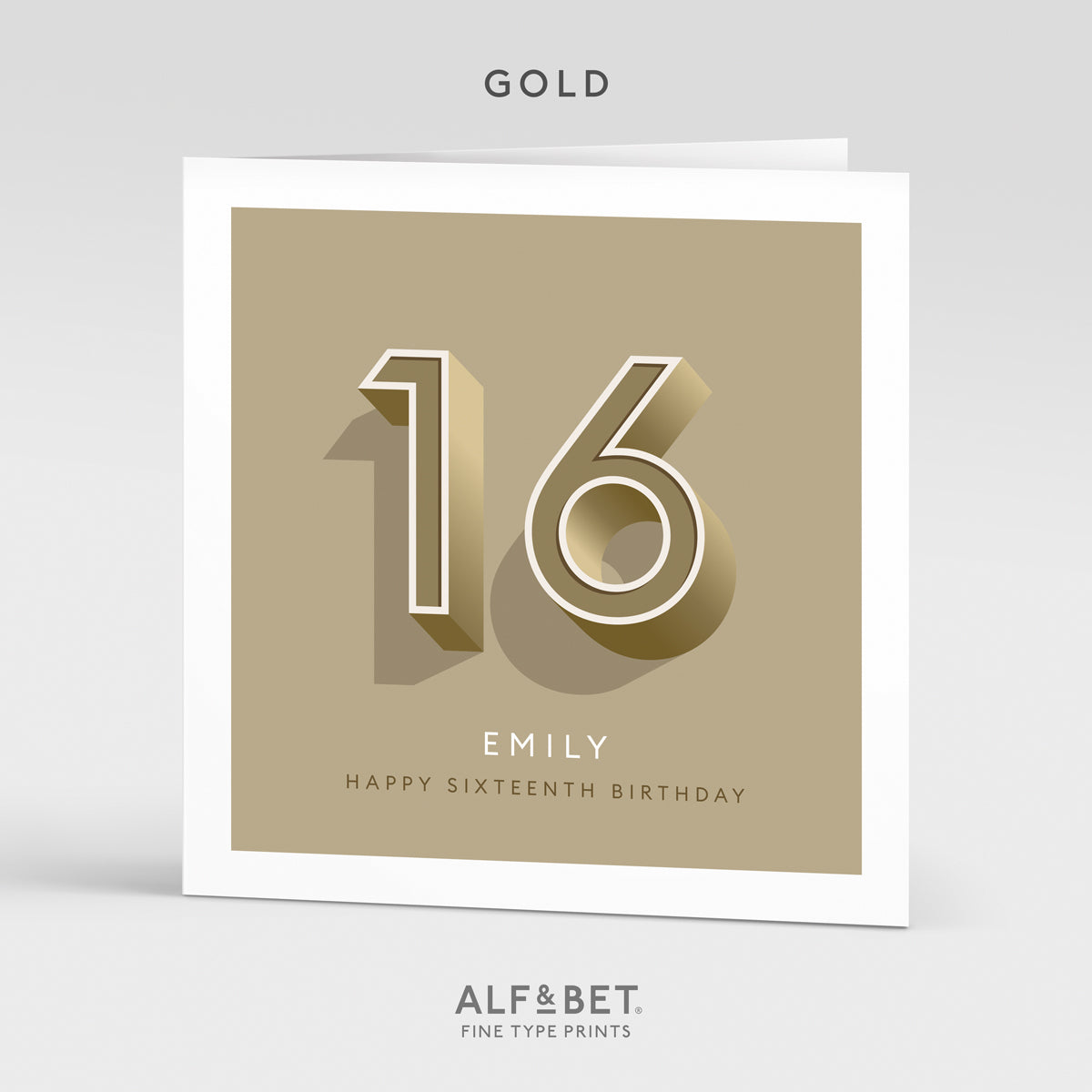 Personalised 16th Birthday Card