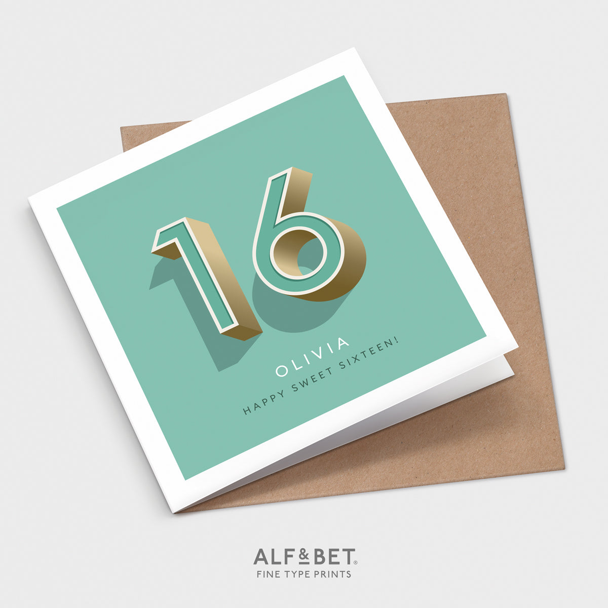 Personalised 16th Birthday Card