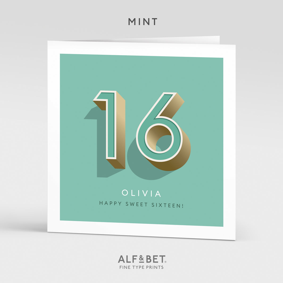 Personalised 16th Birthday Card