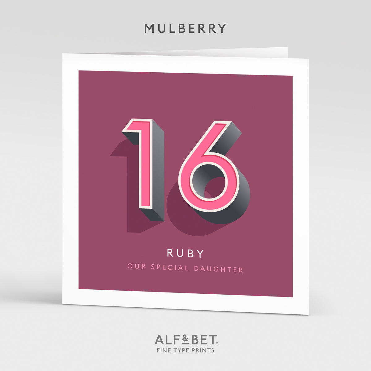 Personalised 16th Birthday Card