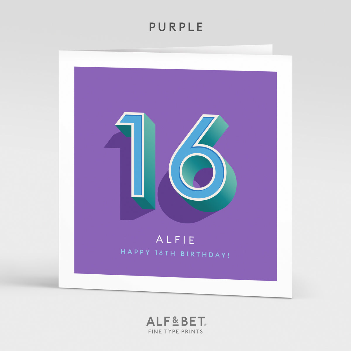 Personalised 16th Birthday Card