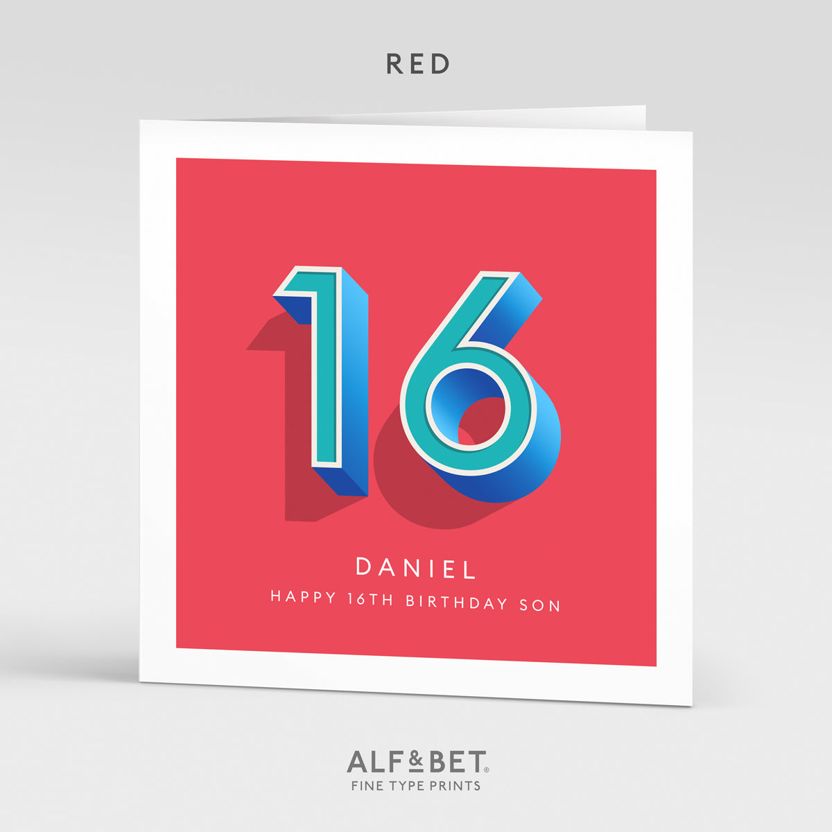 Personalised 16th Birthday Card