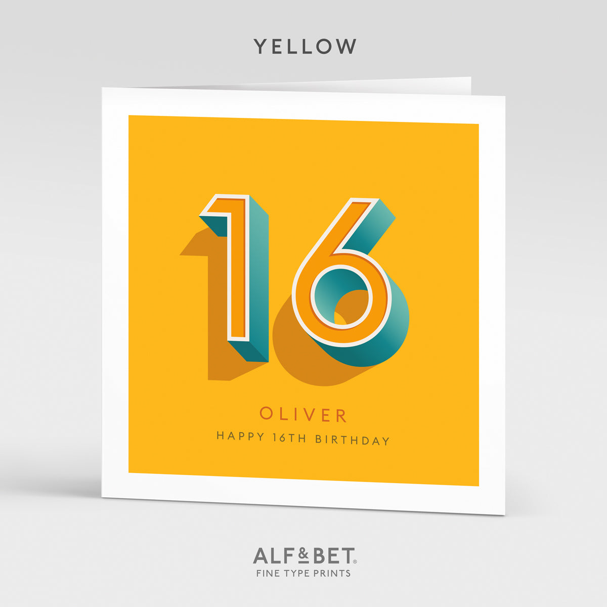 Personalised 16th Birthday Card