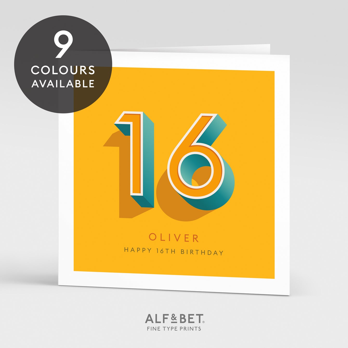 Personalised 16th Birthday Card