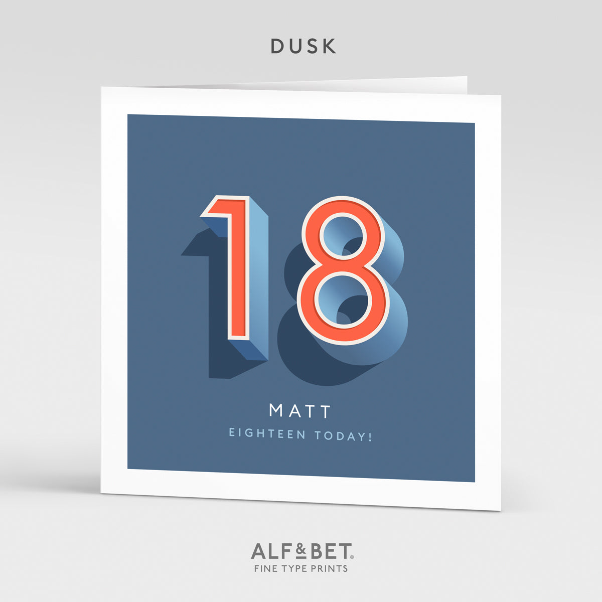 Personalised 18th Birthday Card