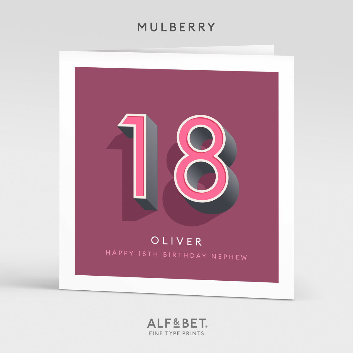 Personalised 18th Birthday Card