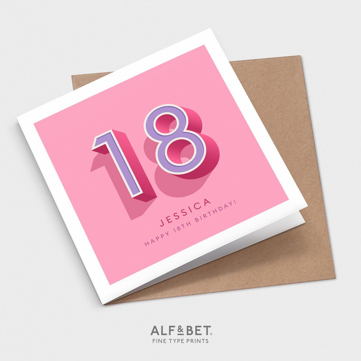 Personalised 18th Birthday Card