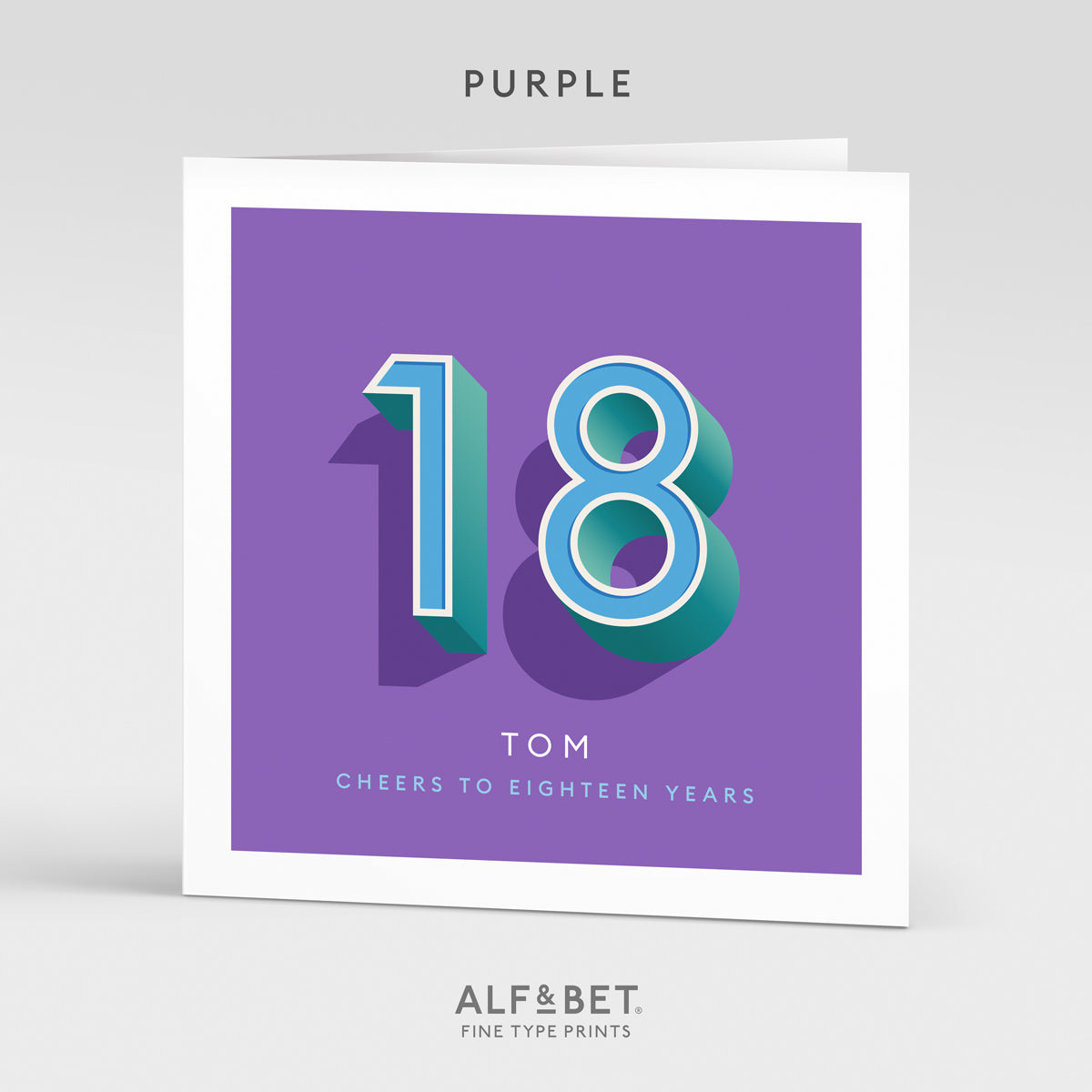 Personalised 18th Birthday Card