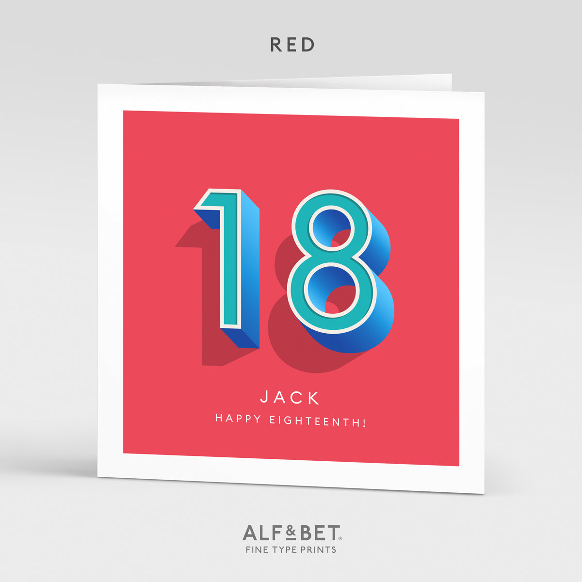 Personalised 18th Birthday Card