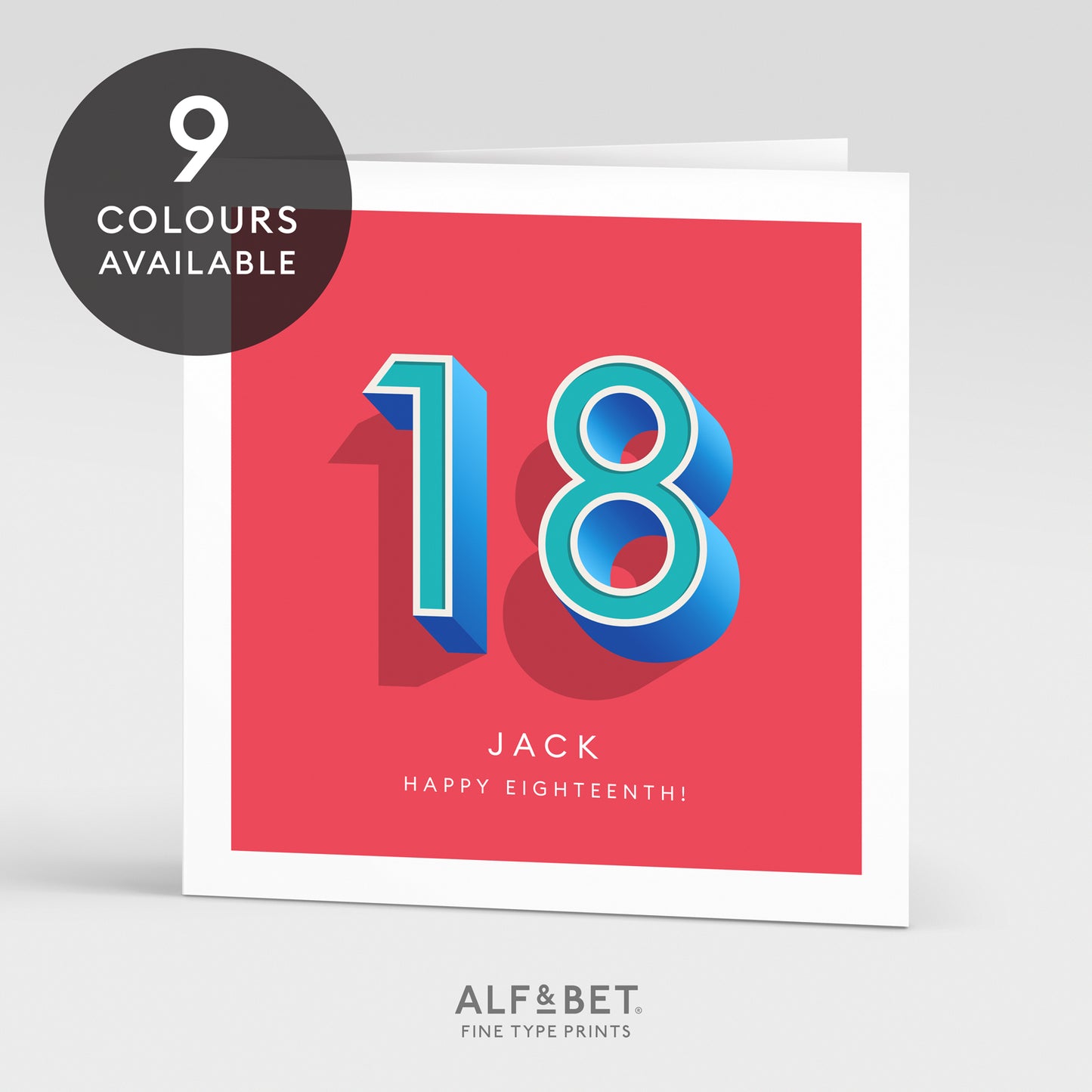 Personalised 18th Birthday Card