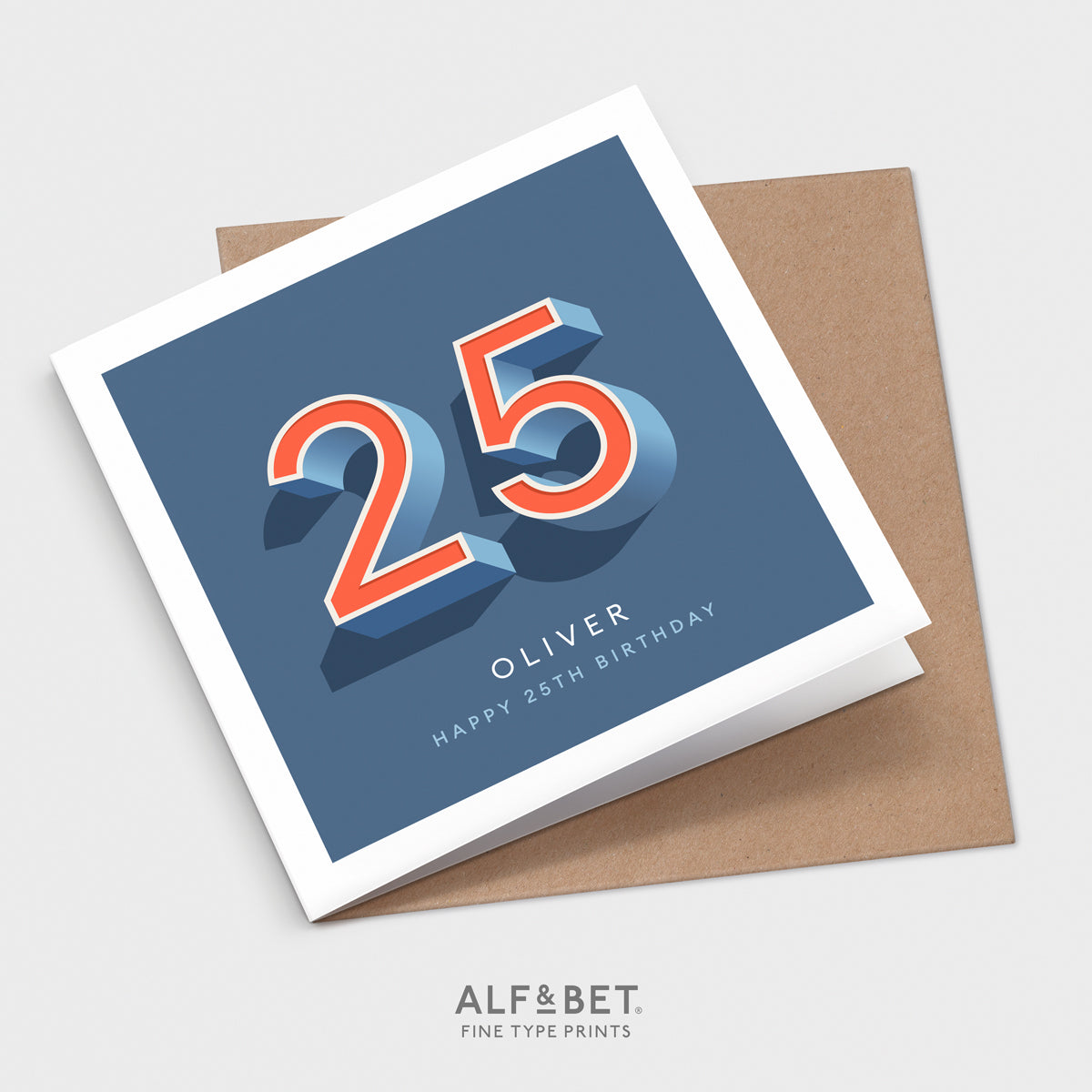 Personalised 25th Birthday Card