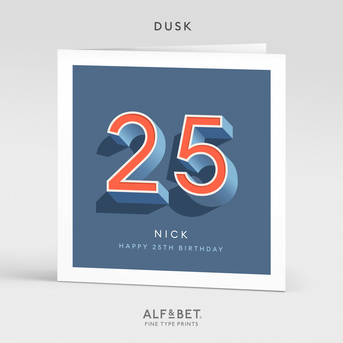 Personalised 25th Birthday Card