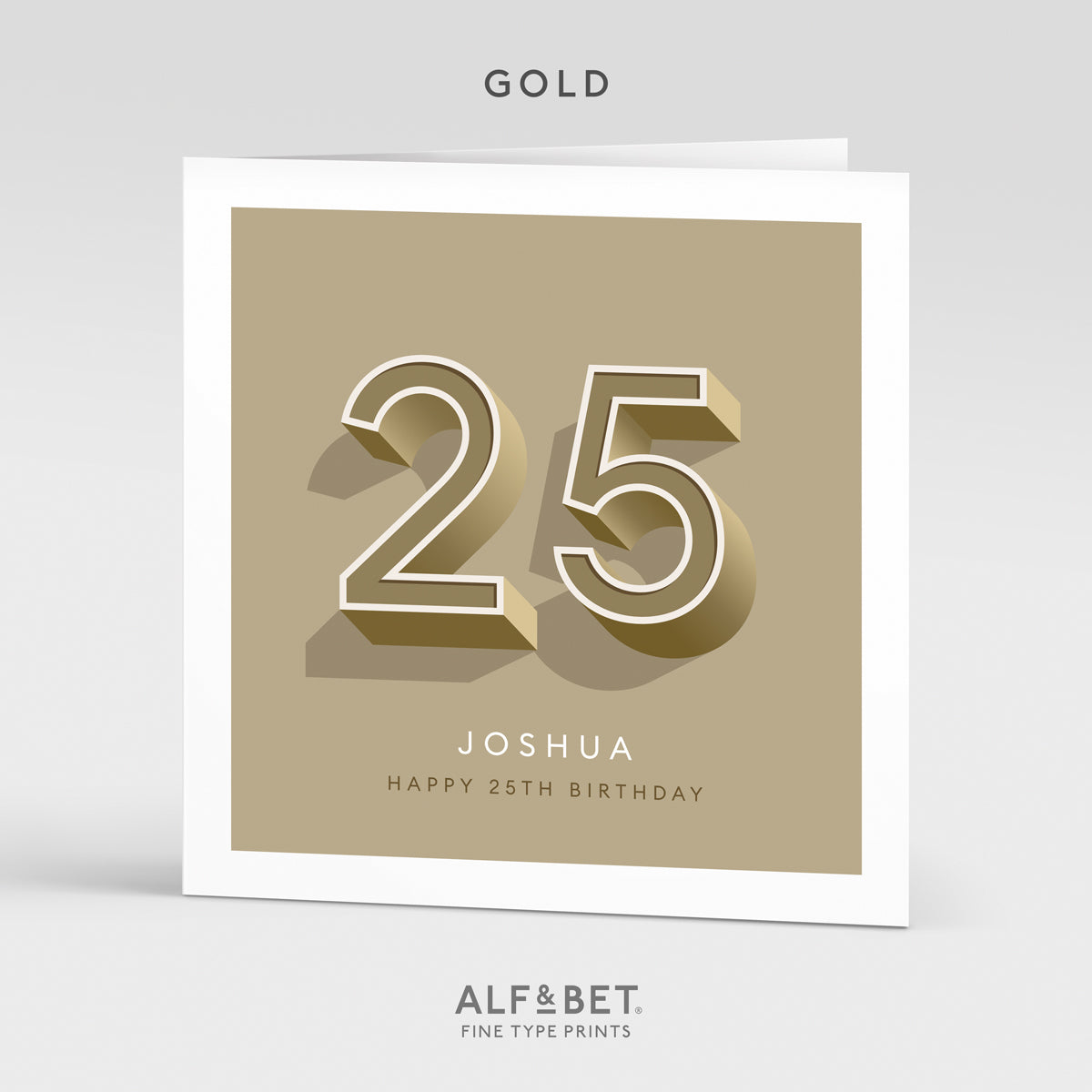 Personalised 25th Birthday Card