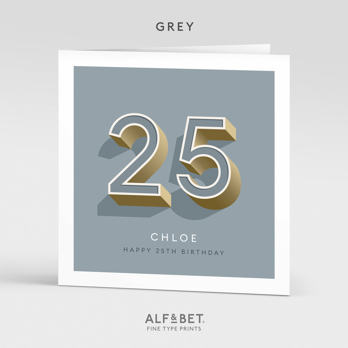 Personalised 25th Birthday Card