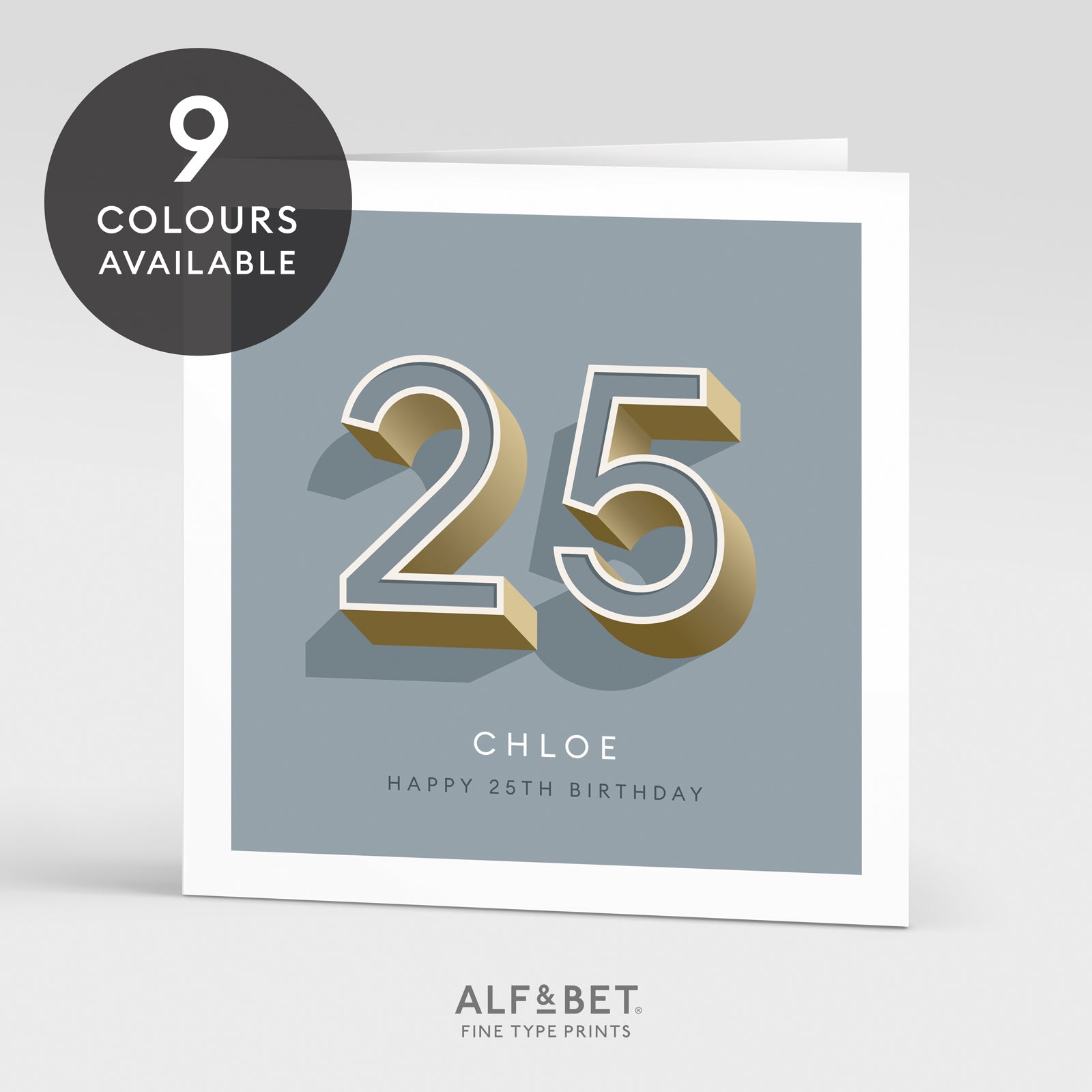 Personalised 25th Birthday Card