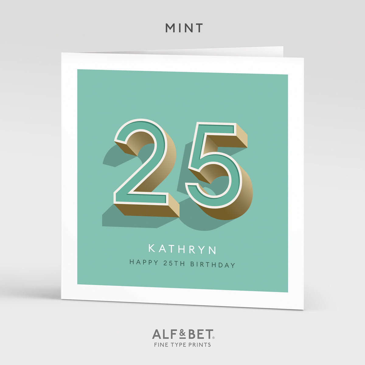 Personalised 25th Birthday Card