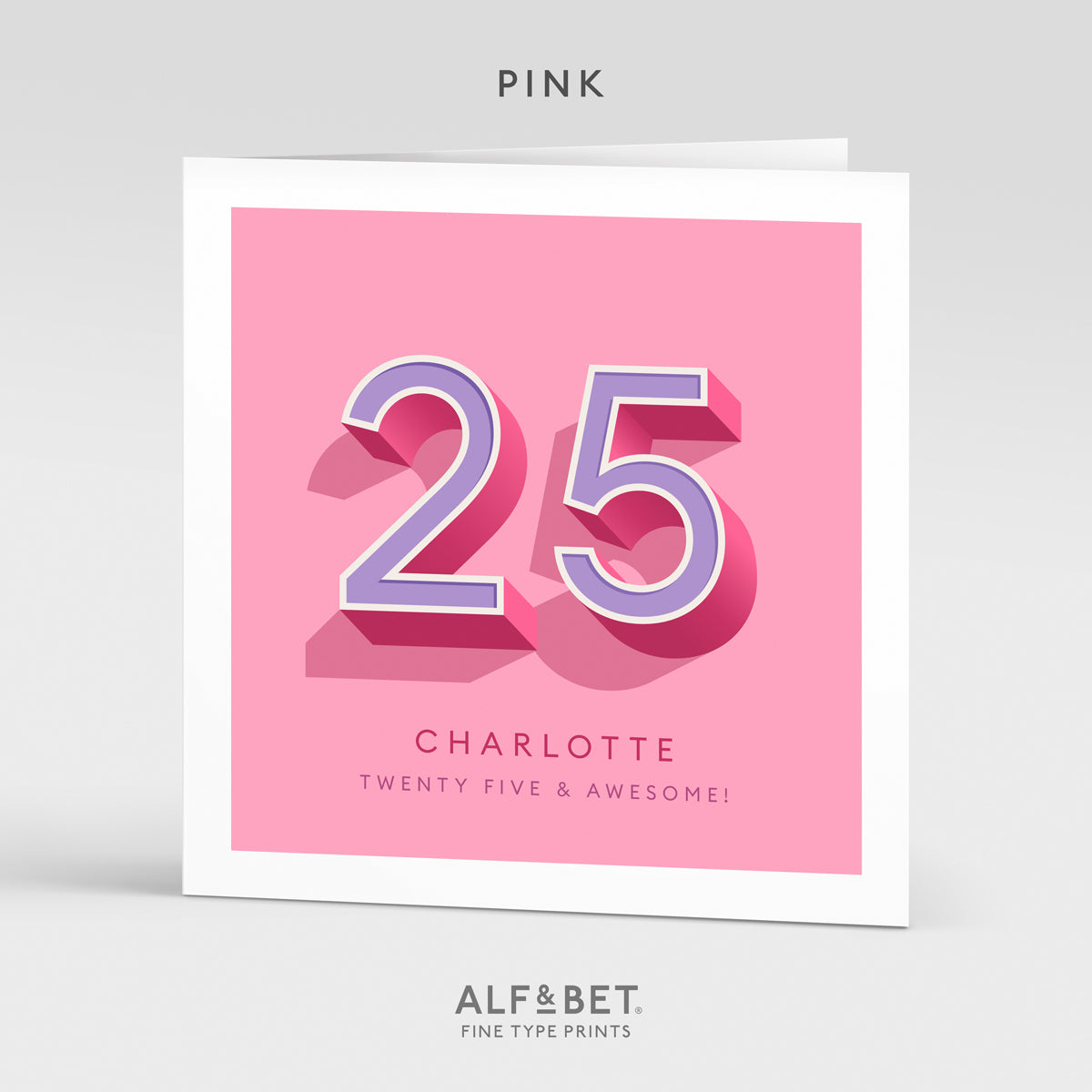 Personalised 25th Birthday Card