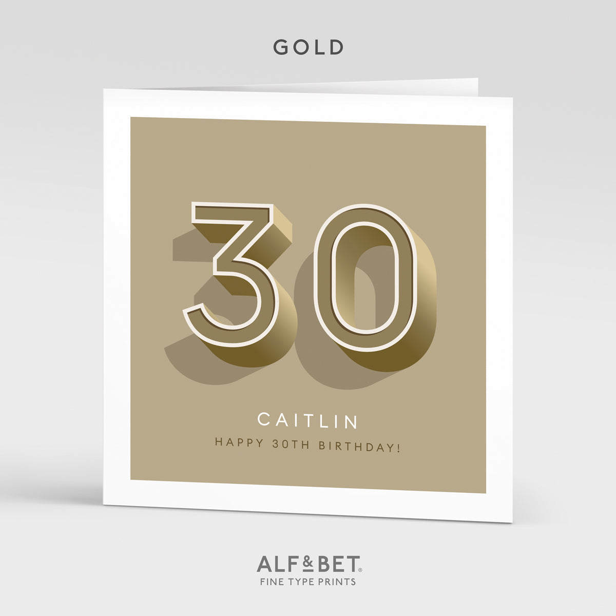 Personalised 30th Birthday Card from Alf and Bet