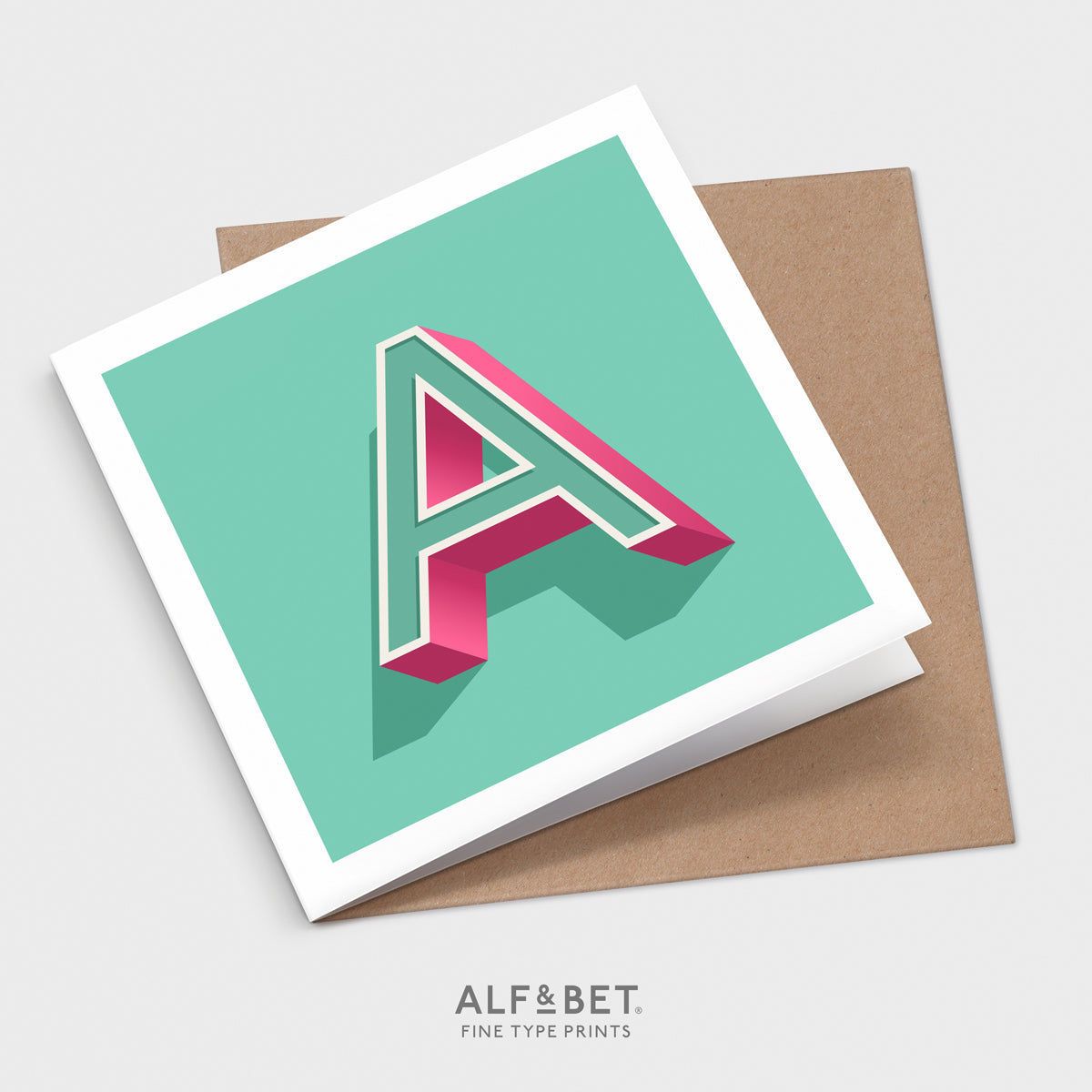 Alphabet Birthday Card - Letter A