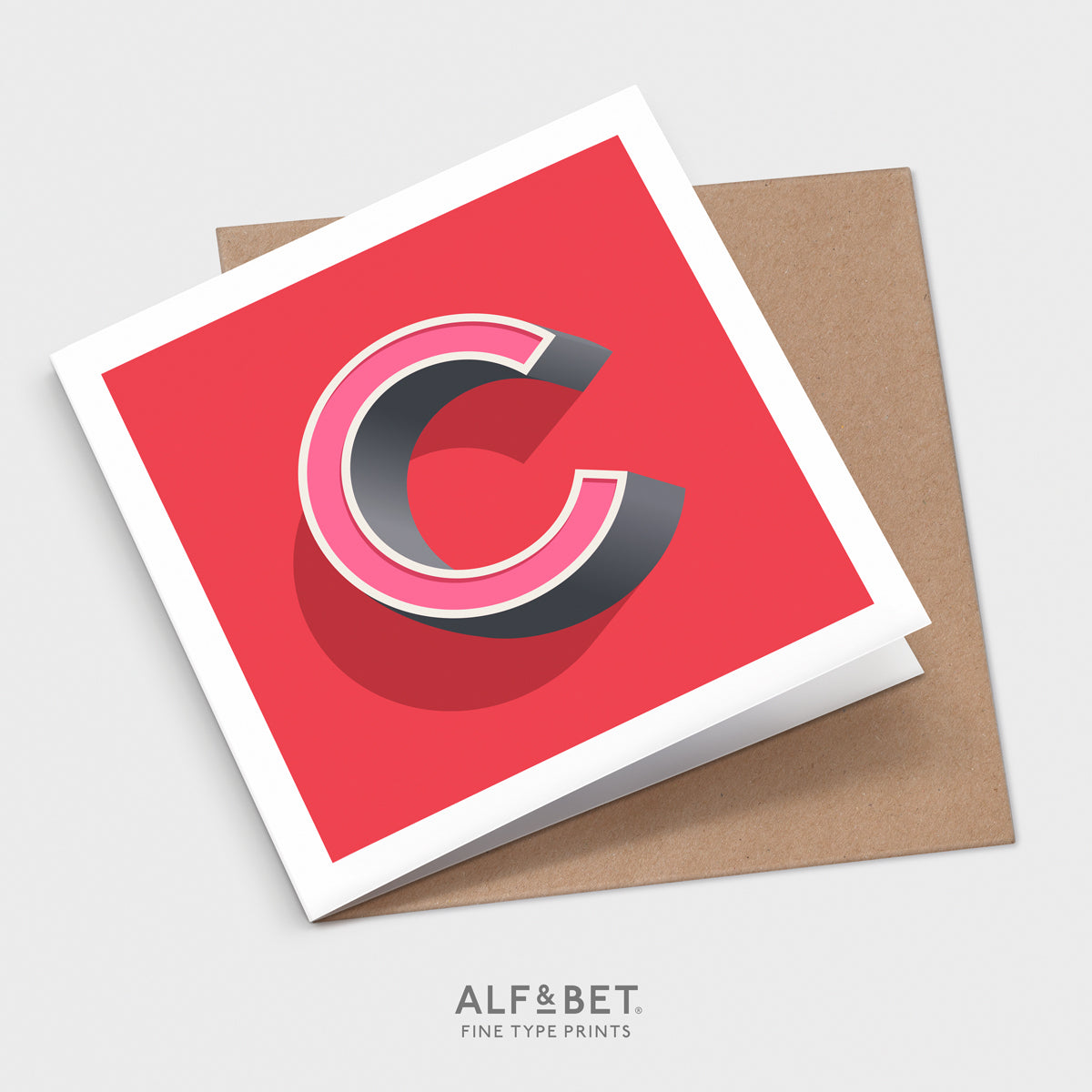 Alphabet Birthday Card - Letter C