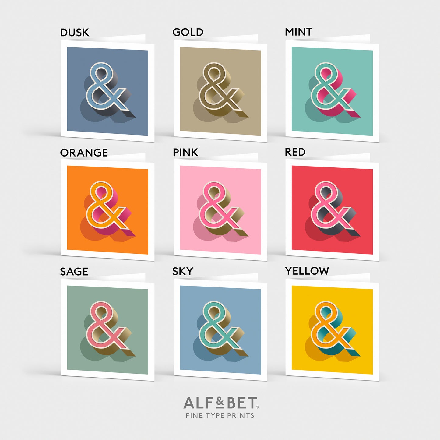 Alphabet Birthday Card - Ampersand