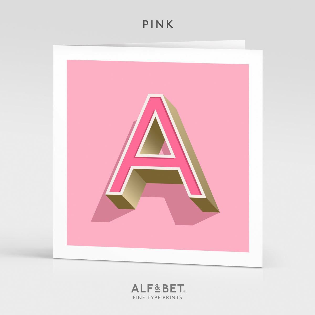 Alphabet Birthday Card - Letter A