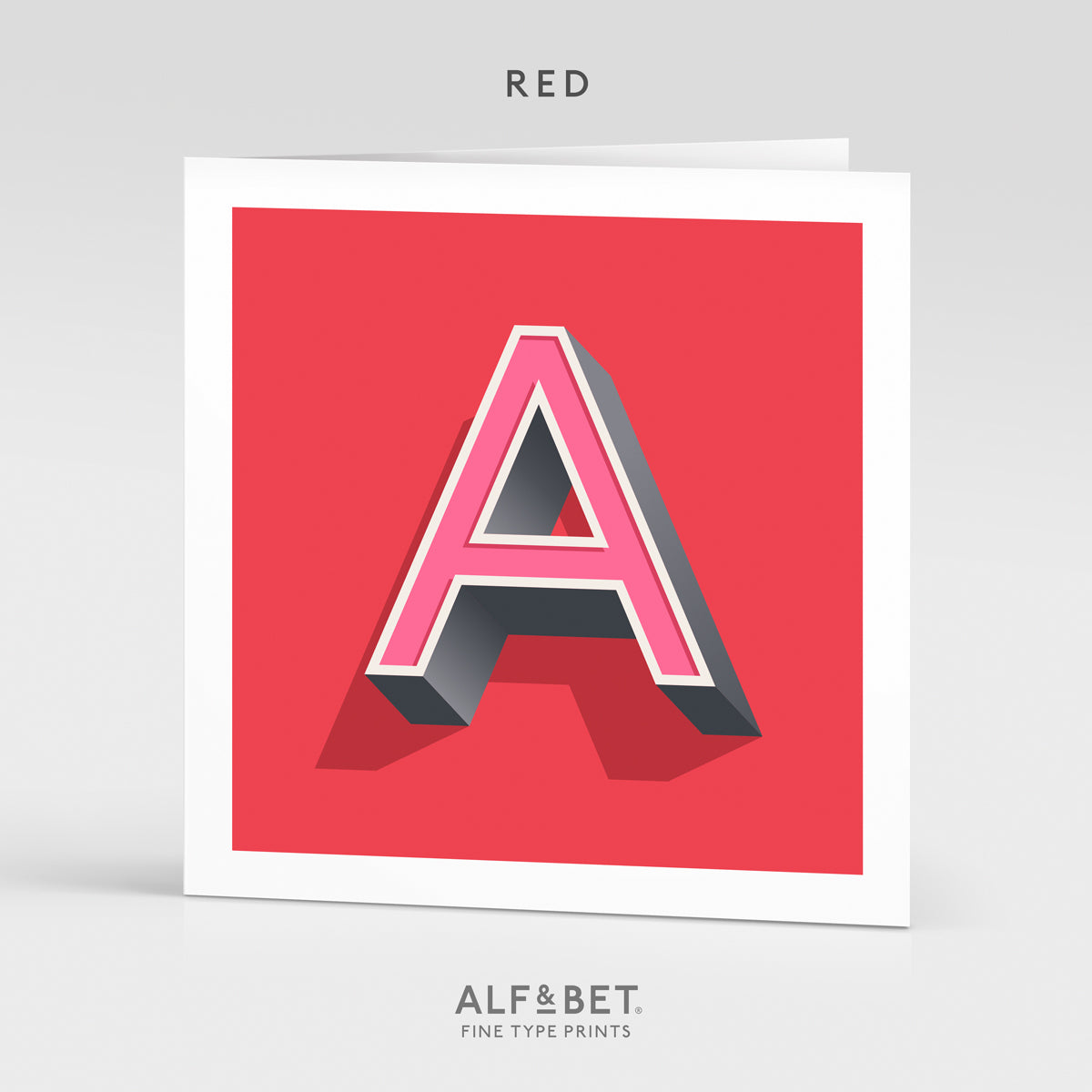 Alphabet Birthday Card - Letter A