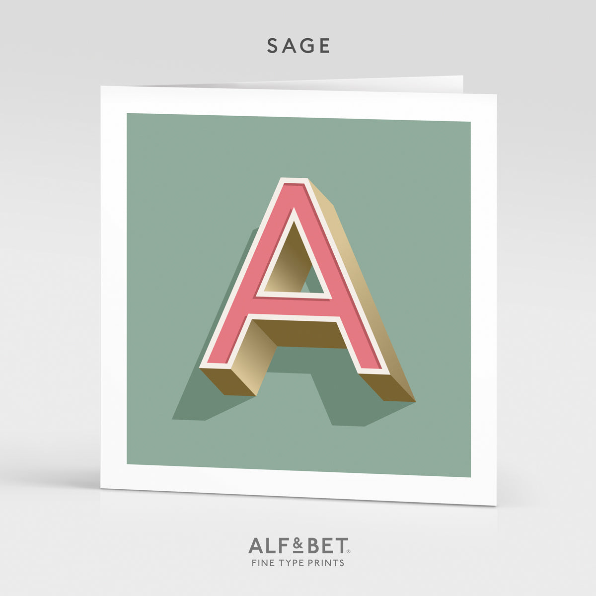 Alphabet Birthday Card - Letter A