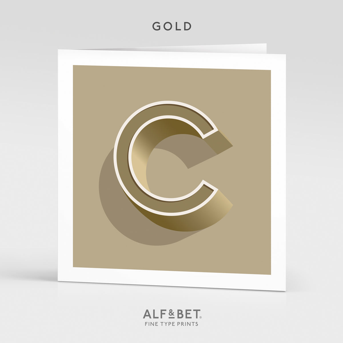 Alphabet Birthday Card - Letter C