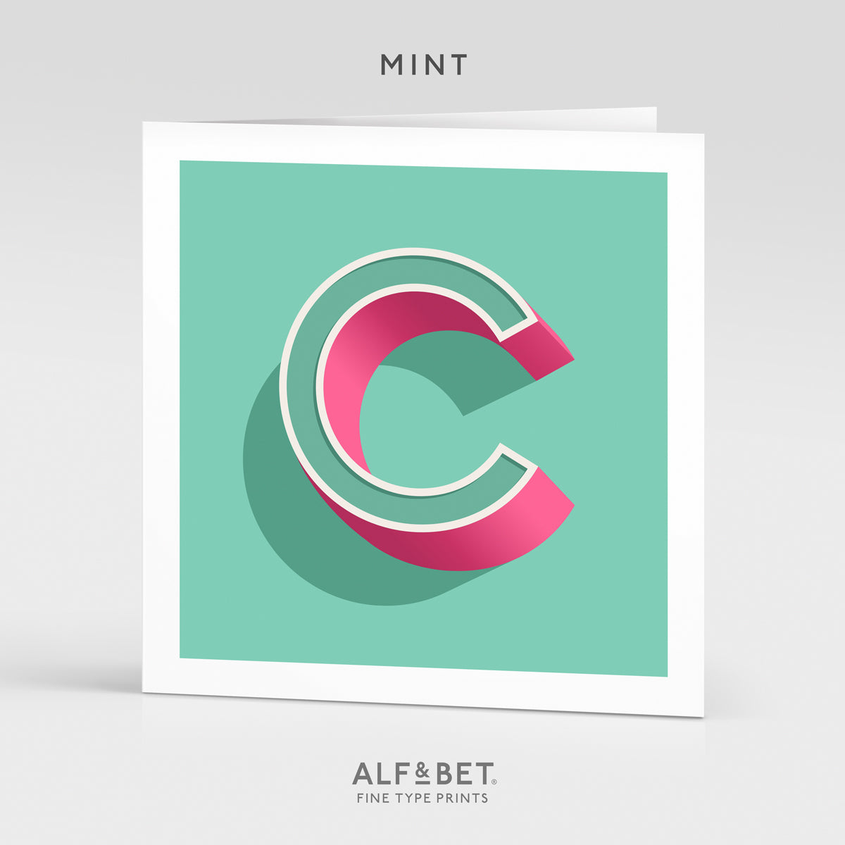 Alphabet Birthday Card - Letter C