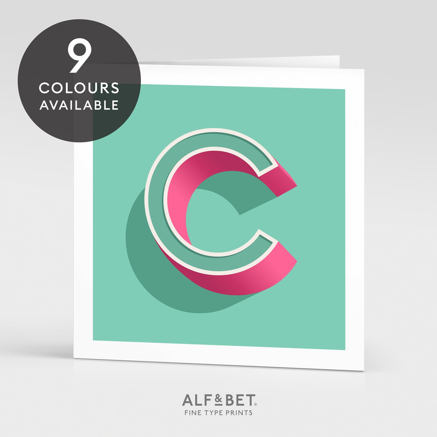 Alphabet Birthday Card - Letter C