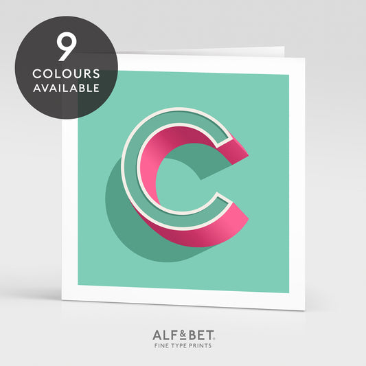 Alphabet Birthday Card - Letter C