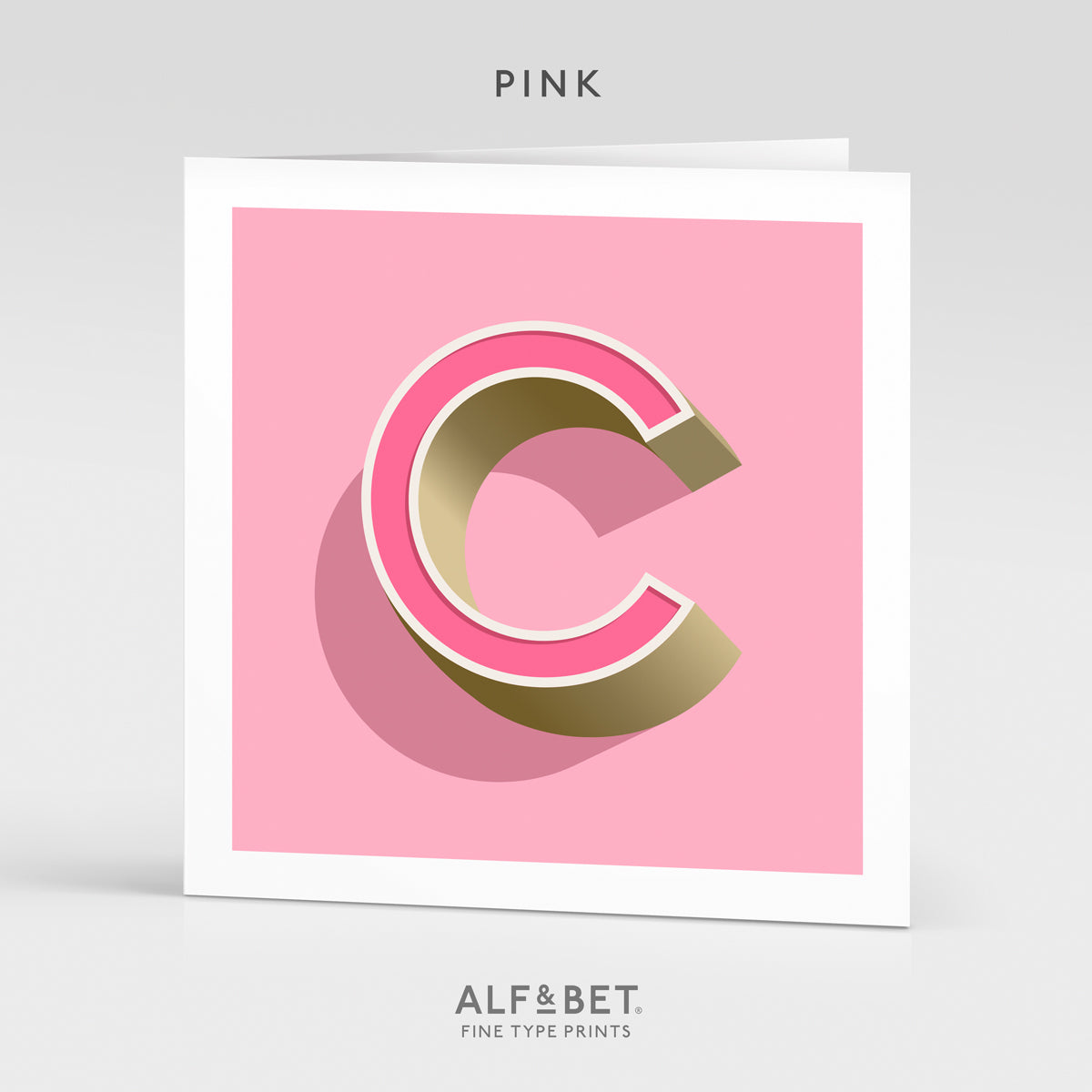 Alphabet Birthday Card - Letter C