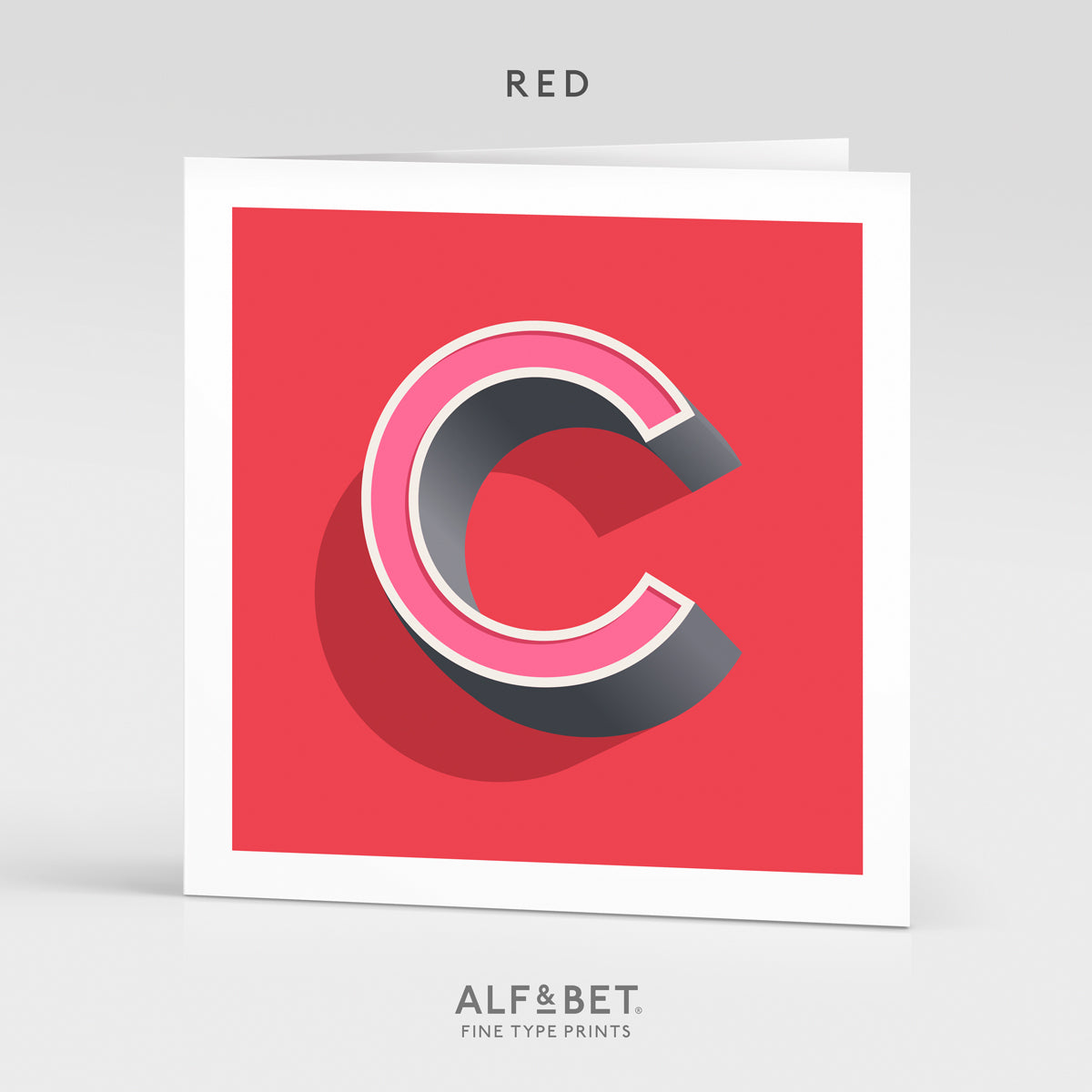 Alphabet Birthday Card - Letter C