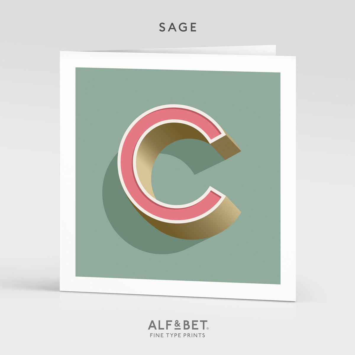 Alphabet Birthday Card - Letter C