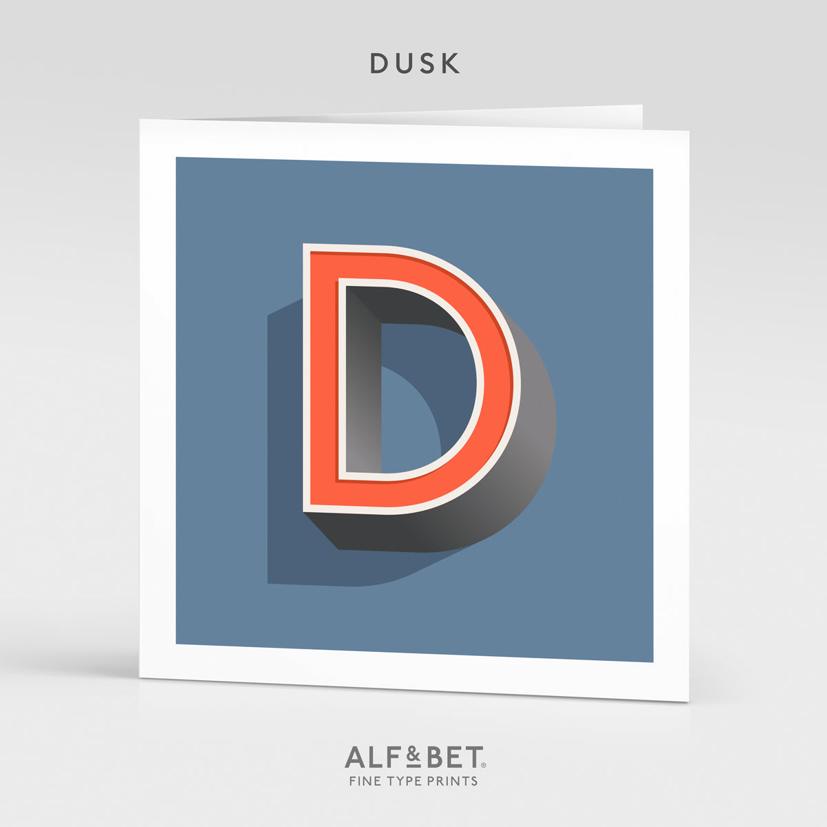 Alphabet Birthday Card - Letter D