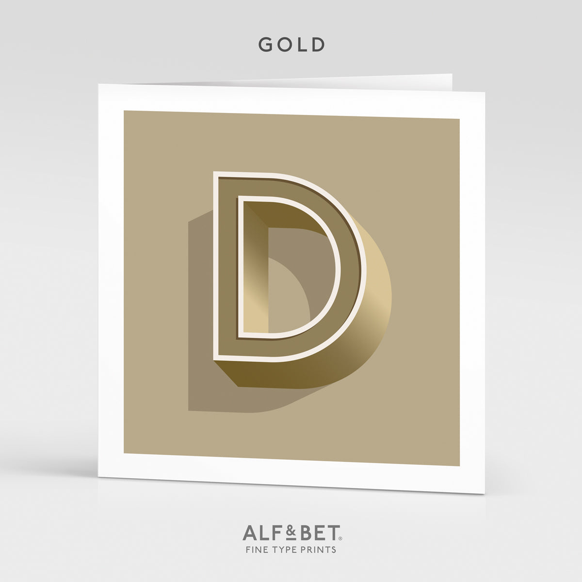Alphabet Birthday Card - Letter D
