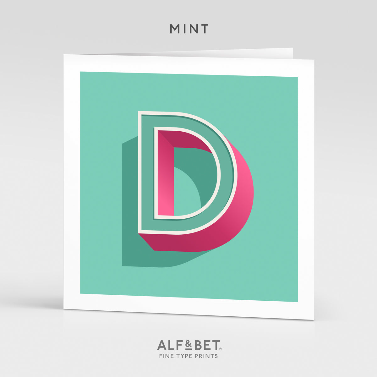Alphabet Birthday Card - Letter D