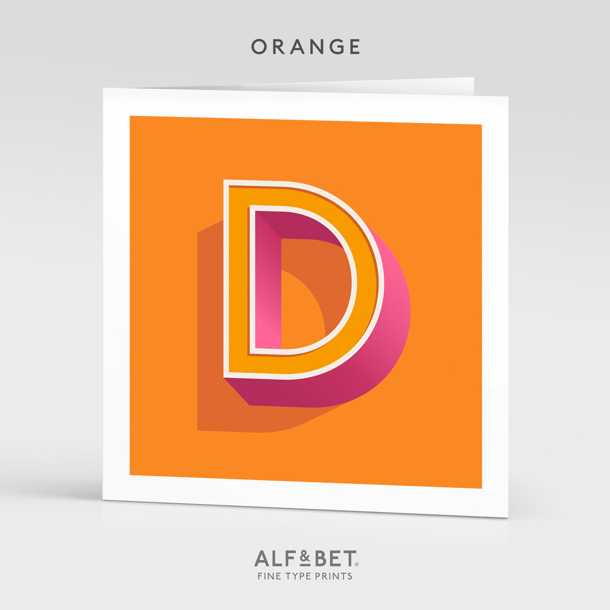 Alphabet Birthday Card - Letter D