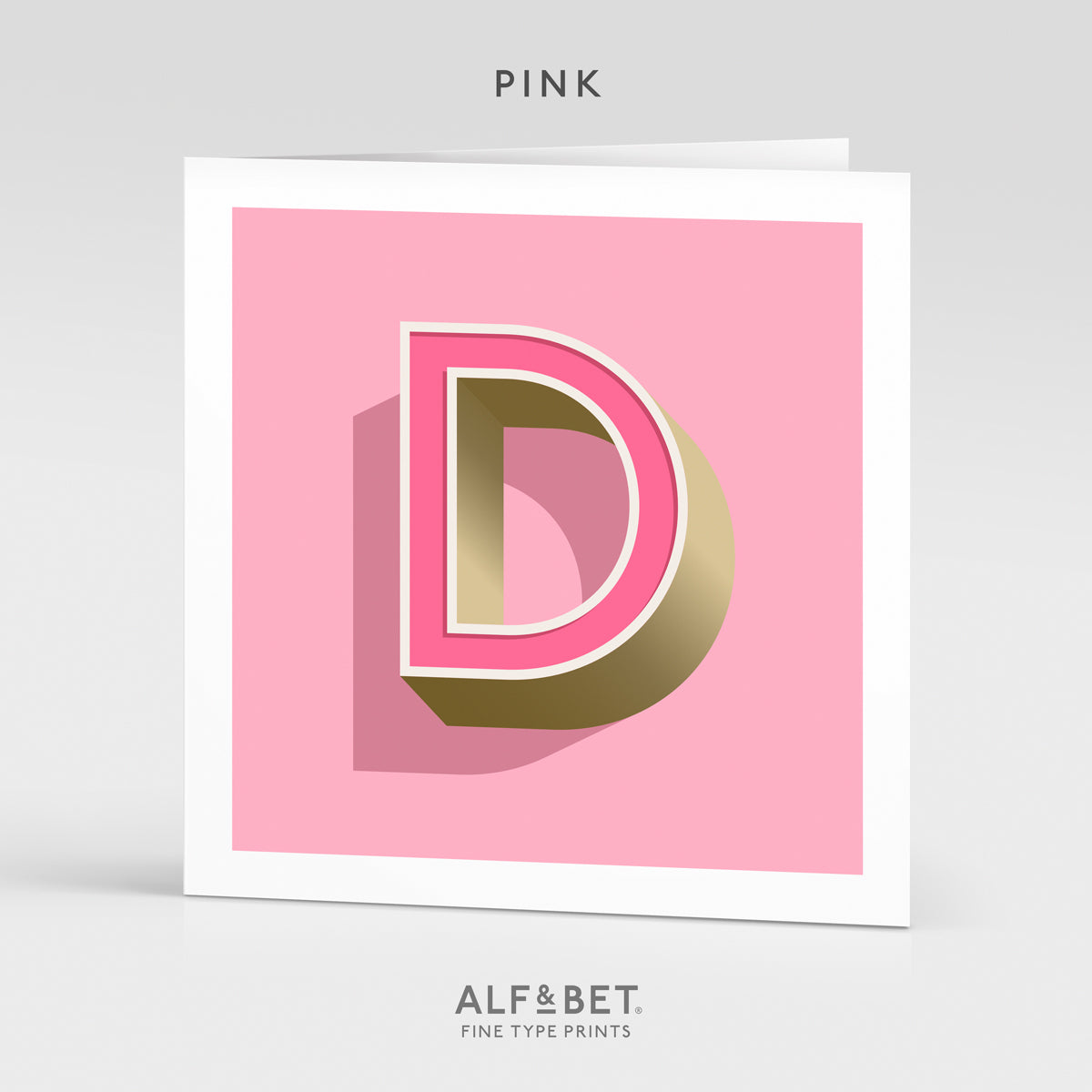 Alphabet Birthday Card - Letter D