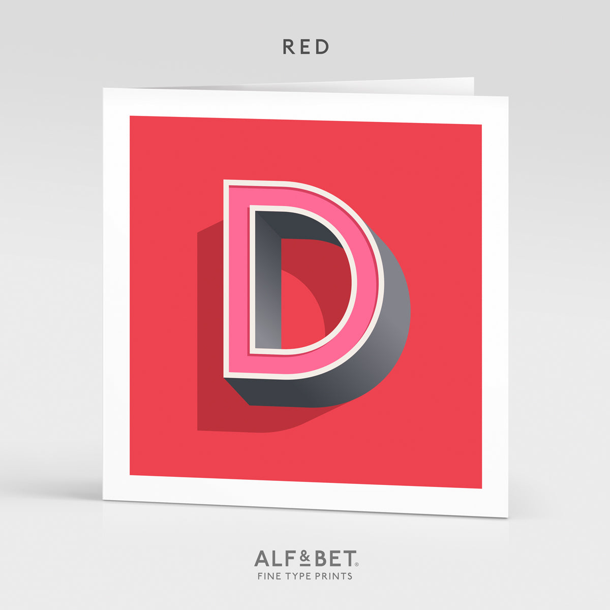 Alphabet Birthday Card - Letter D